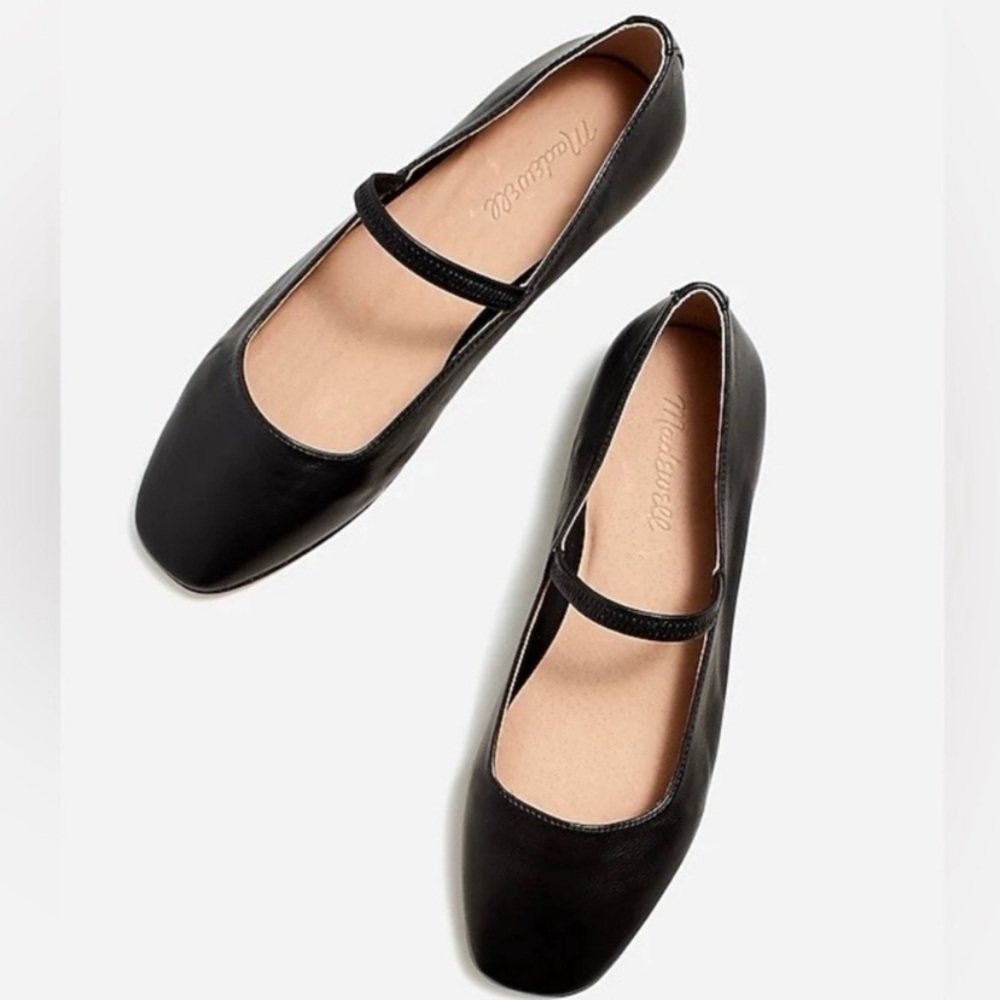 BNIB NEW MADEWELL GRETA BALLET FLAT BLACK Sz 8 These run a little big IMO